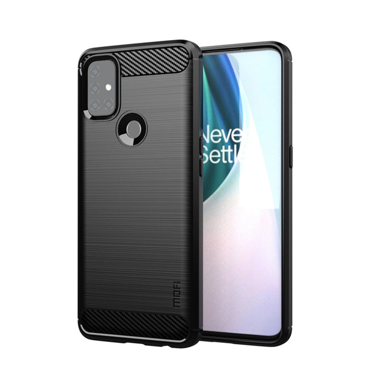 適用於 一加Nord N10 5G 莫凡 紳度系列 拉絲碳纖維紋TPU保護殼