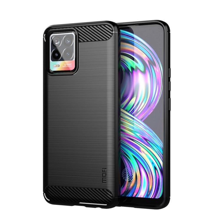 適用於 OPPO Realme 8 / 8 Pro 莫凡 紳度系列 拉絲碳纖維紋TPU保護殼