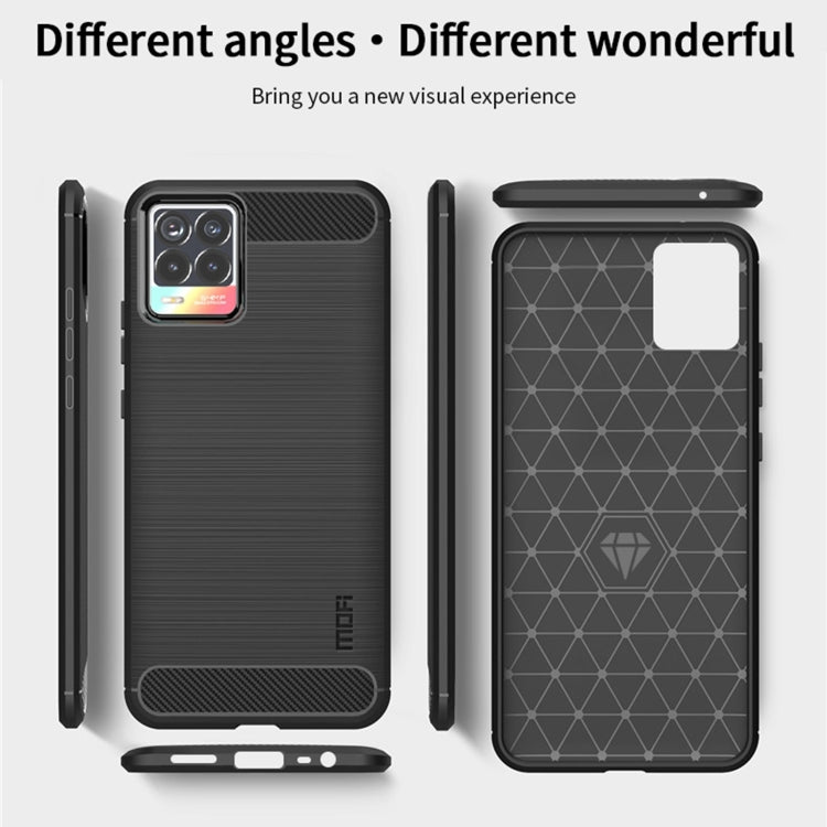 適用於 OPPO Realme 8 / 8 Pro 莫凡 紳度系列 拉絲碳纖維紋TPU保護殼
