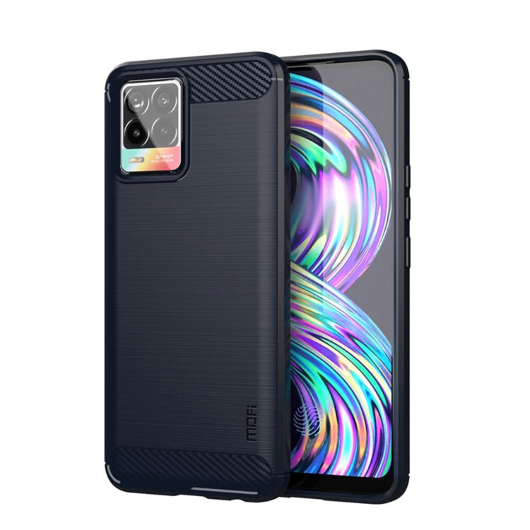 適用於 OPPO Realme 8 / 8 Pro 莫凡 紳度系列 拉絲碳纖維紋TPU保護殼