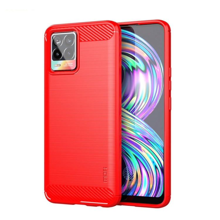 適用於 OPPO Realme 8 / 8 Pro 莫凡 紳度系列 拉絲碳纖維紋TPU保護殼