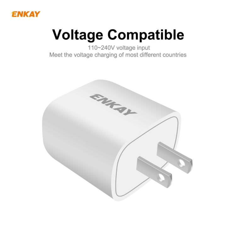 ENKAY Hat-Prince U090 20W PD + QC 3.0 雙口快充充電器