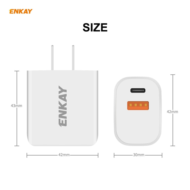 ENKAY Hat-Prince U090 20W PD + QC 3.0 雙口快充充電器