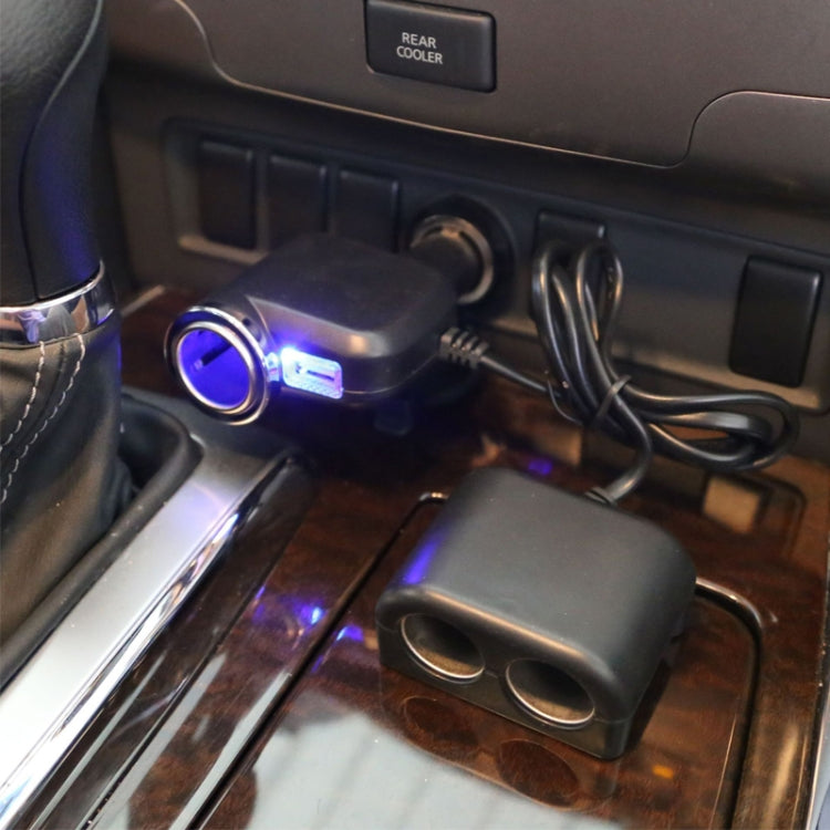 1526汽車一拖三點煙器 12V24V分體電源分配器 車載點煙器