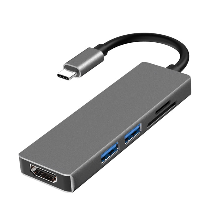 五合一 type-c轉 HDMI + 2 x USB 3.0 + SD / TF卡槽 五合一