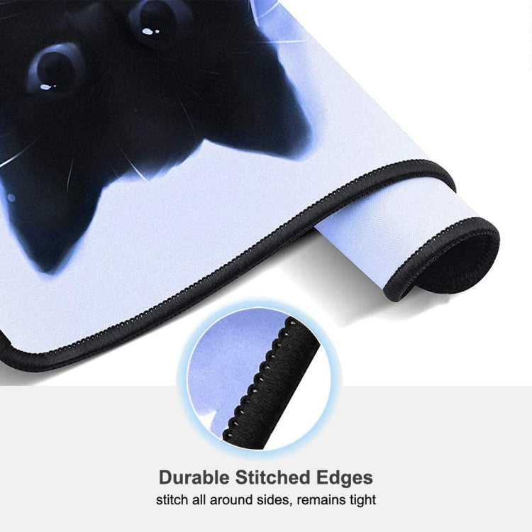 貓咪卡通鎖邊電競防滑遊戲鼠標墊