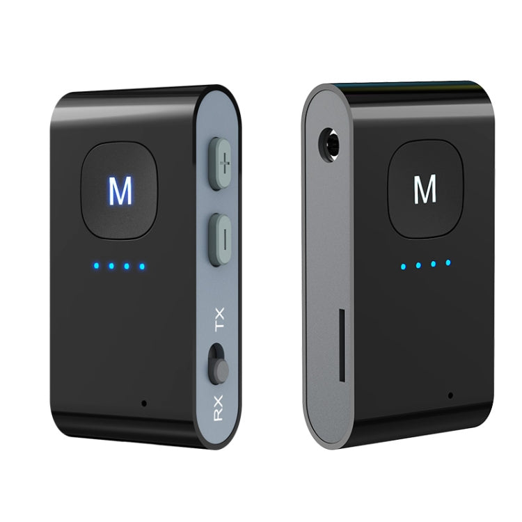 BR02藍牙5.0接收發射二合一電腦電視藍牙音頻適配器帶電量显示