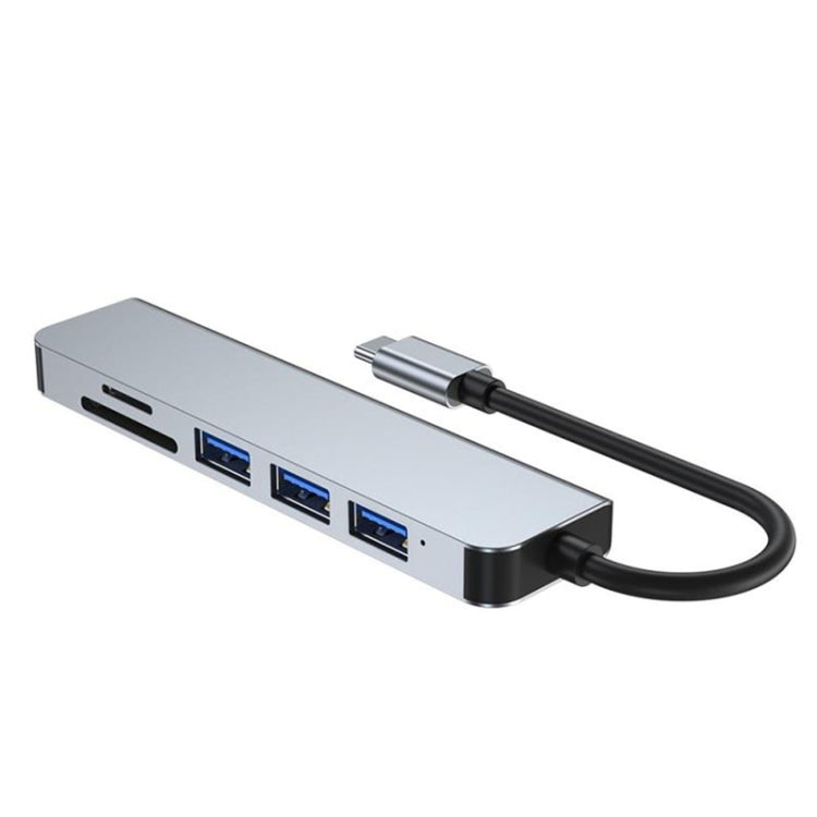 六合一 USB-C 轉3口USB+SD/TF+HDMI拓展塢