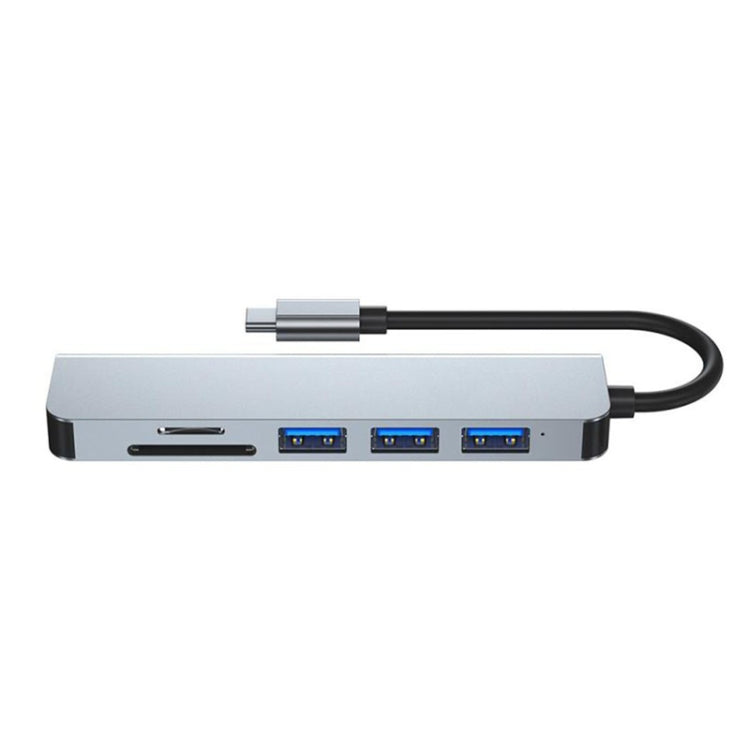 六合一 USB-C 轉3口USB+SD/TF+HDMI拓展塢