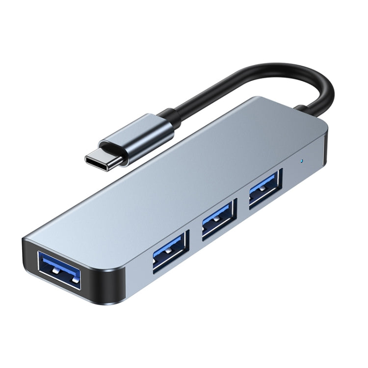 四合一 Type-C轉3口USB2.0+USB3.0擴展塢集線器