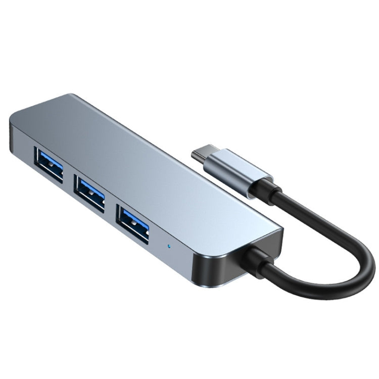 四合一 Type-C轉3口USB2.0+USB3.0擴展塢集線器