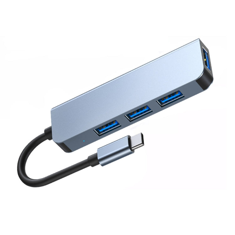 四合一 Type-C轉3口USB2.0+USB3.0擴展塢集線器