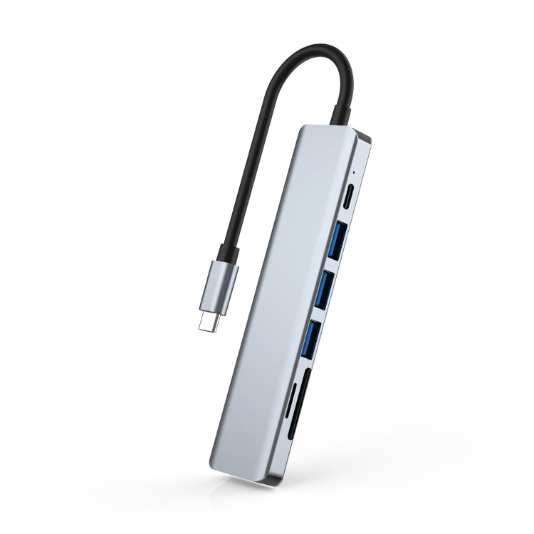 七合一 TYPE-C轉HDMI+USB3.0+USB2.0*2+PD充電+SD/TF拓展塢