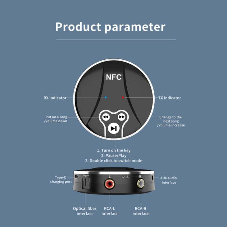 BT-18 藍牙5.0適配器 NFC感應高清立體聲音響接收器發射器
