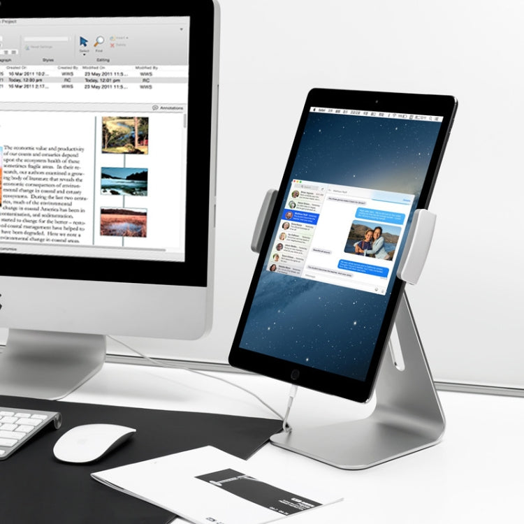 AP-7S 7-13寸通用鋁合金電腦平板支架旋轉可拉伸桌面底座展示架