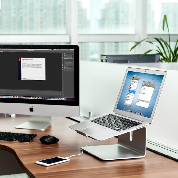 AP-2 鋁合金360度旋轉式桌面散熱電腦底座支架 適用於11-17寸筆記本