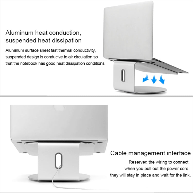 AP-2S 鋁合金筆記本支架 360度旋轉電腦增高托架