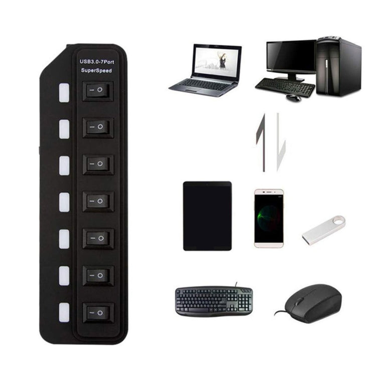 7口USB 3.0 HUB獨立切換分配器