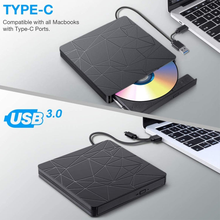 Type-C+USB3.0外置光驅USB台式電腦筆記本通用外置移動DVD