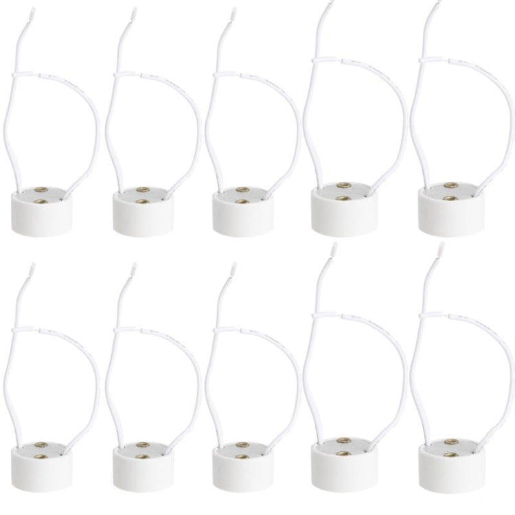 10個一賣 GU10 插座 LED 燈泡鹵素燈座底座陶瓷線連接器，適用於所有 GU10 燈