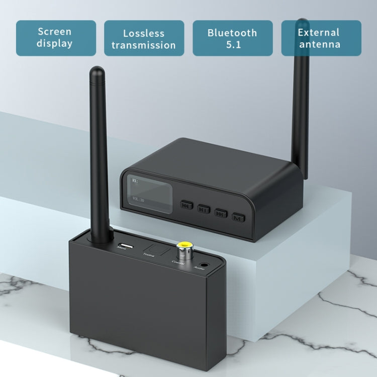 BT07 藍牙5.1音頻接收器音頻發射器二合一 支持光纖/同軸/3.5接口