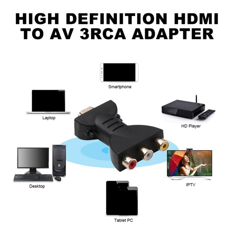 HDMI to 3RCA視頻轉接頭 鍍金