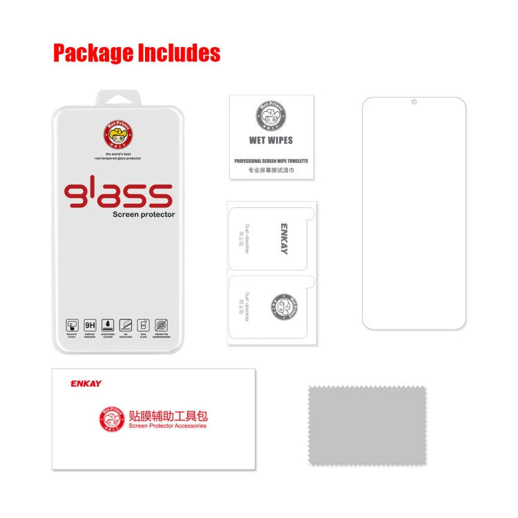 1片裝 適用於 Google Pixel 6 ENKAY 草帽王子 0.26mm 9H 2.5D弧邊鋼化玻璃保護膜