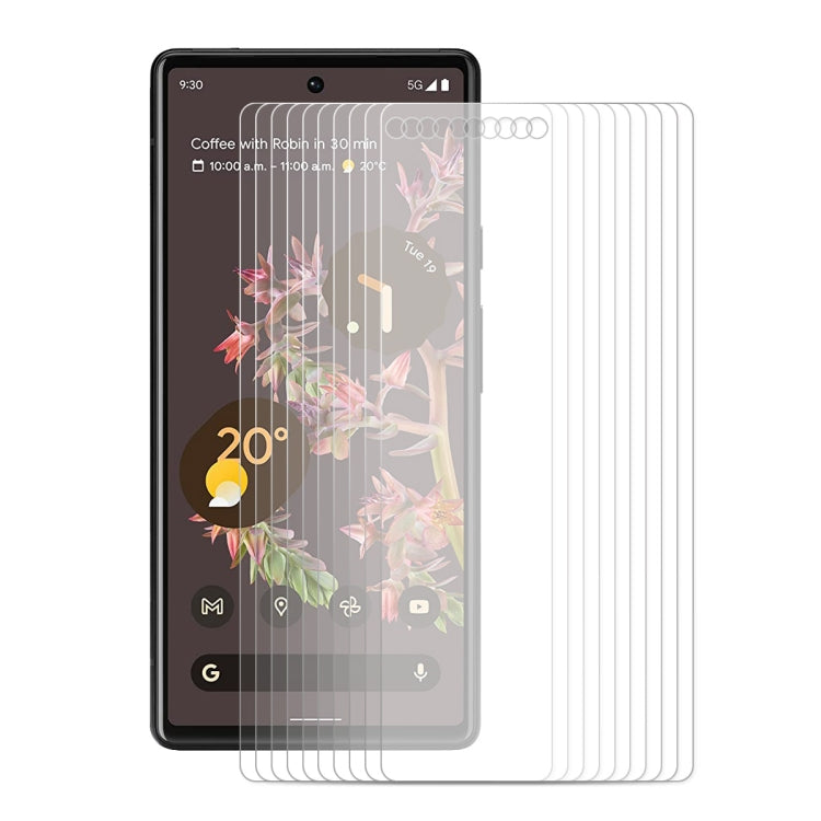 10片裝 適用於 Google Pixel 6 ENKAY 草帽王子 0.26mm 9H 2.5D弧邊鋼化玻璃保護膜