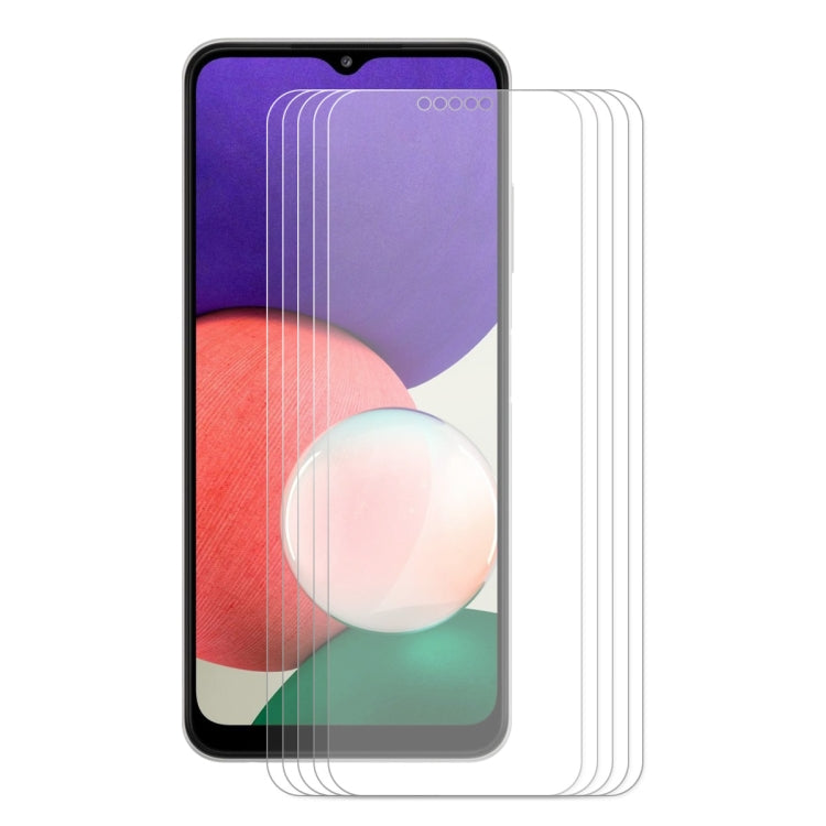 5片裝 適用於 三星Galaxy A32 5G ENKAY 草帽王子 0.26mm 9H 2.5D弧邊鋼化玻璃保護膜