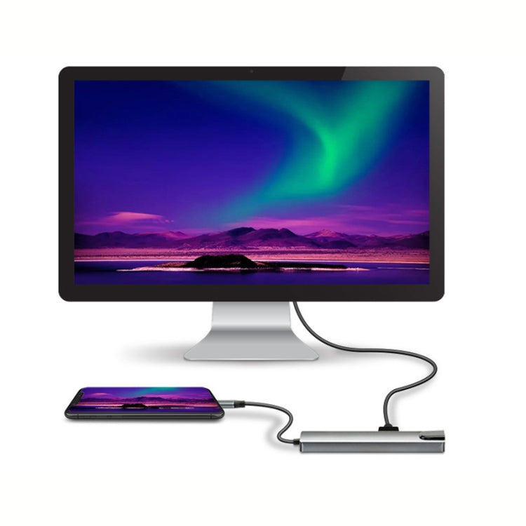 5合1 Type-C 轉 RJ45+USB3.0 x 2+PD+HDMI HUB 適配器