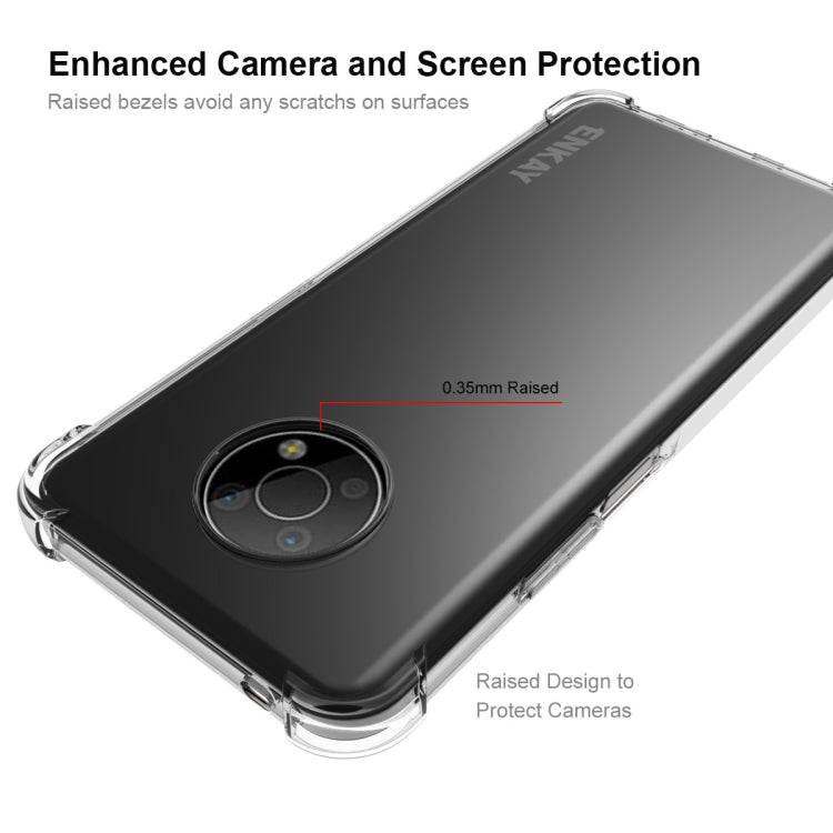 ENKAY 適用於 諾基亞G300 5G 透明防摔系列 四角加厚帶防滑條透明TPU手機防摔保護殼