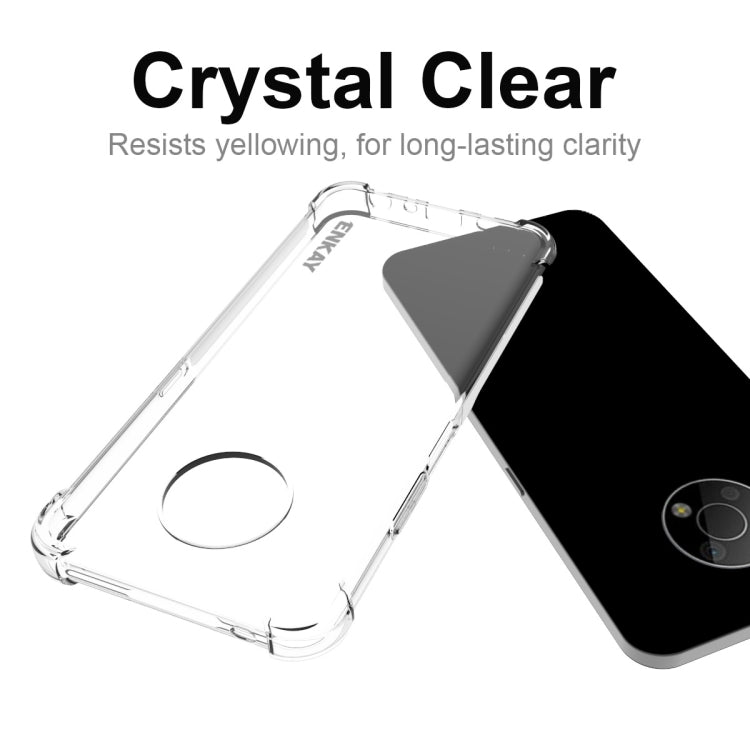 ENKAY 適用於 諾基亞G300 5G 透明防摔系列 四角加厚帶防滑條透明TPU手機防摔保護殼