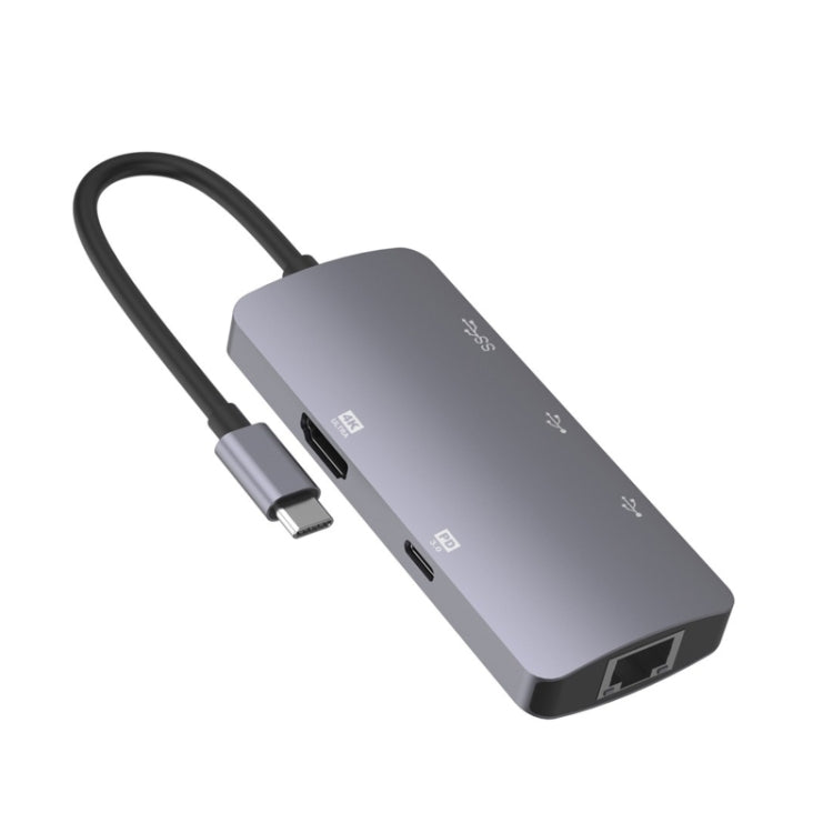 UC910 6合1 Type-C轉HD+PD3.0+RJ45+USB3.0+USB2.0 x 2 HUB適配器