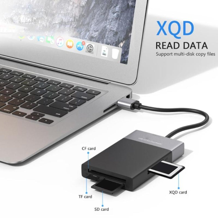六合一多功能USB3.0轉USB3.0 x 2+CF+TF+SD+XQD卡 HUB集線器