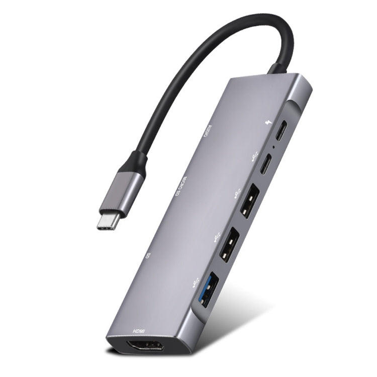 9合1 Type-C轉HDMI+USB3.0x3+Type-C+PD+SD/TF+Audio HUB適配器