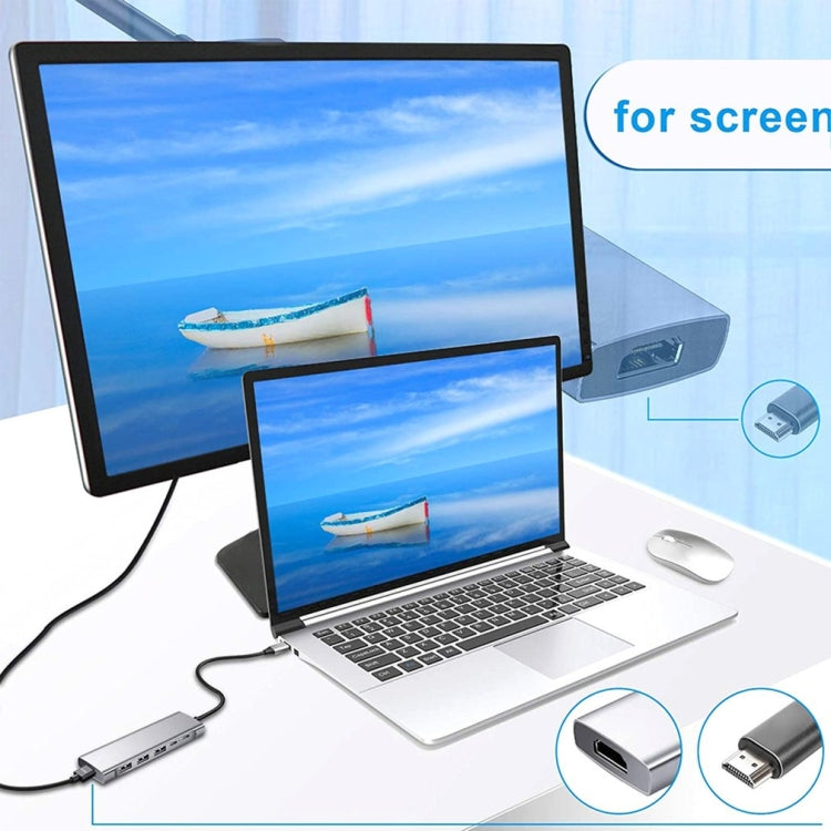 9合1 Type-C轉HDMI+USB3.0x3+Type-C+PD+SD/TF+Audio HUB適配器