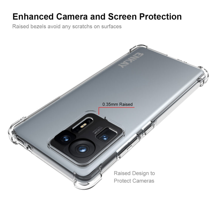 適用於 小米Mix 4 ENKAY 透明防摔系列 四角加厚帶防滑條透明TPU手機防摔保護殼