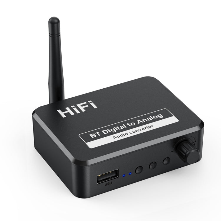 B35 藍牙5.0接收器 数字轉模擬3.5mm音頻轉換器