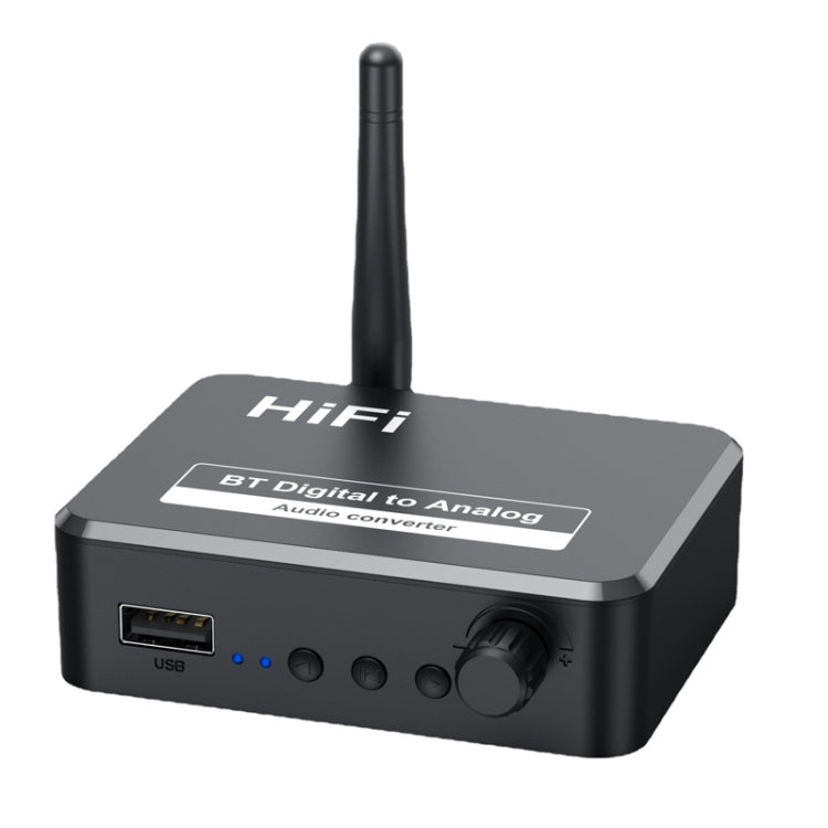 B35 藍牙5.0接收器 数字轉模擬3.5mm音頻轉換器