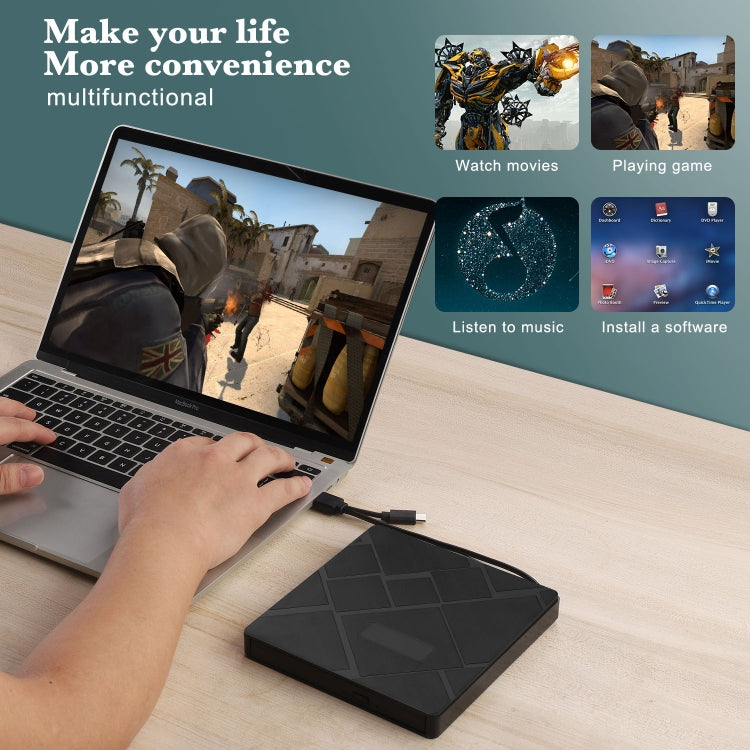 USB 3.0 Type-C DVD 播放器 CD 刻錄機 ROM +/-RW 光學讀寫器