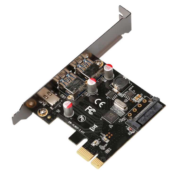 USB 3.1 Type-C PCIe 轉 Type-C 和 Type A 3.0 擴展卡 USB PCI Express 轉接卡