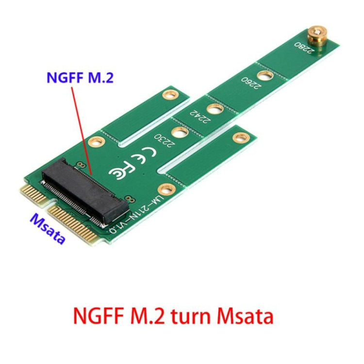 6.0Gb/s M.2 NGFF 轉 MSATA 卡轉換器