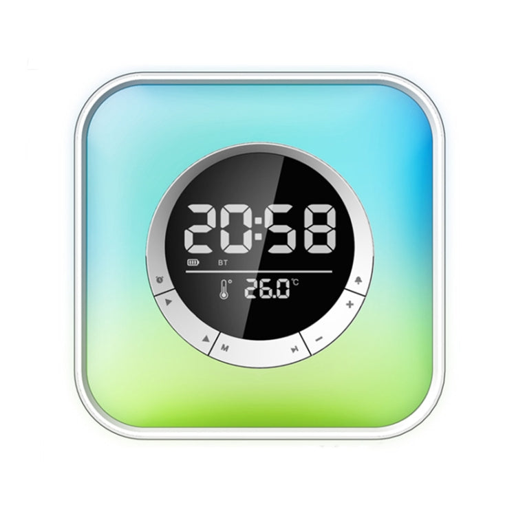 P10 LED氛圍彩燈藍牙音箱 帶鬧鐘溫度計功能