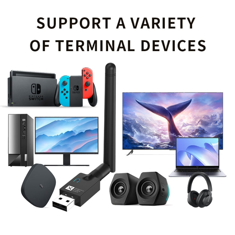 YET-T10 QCC5.2 高通低延遲藍牙音頻發射器 支持Aptx