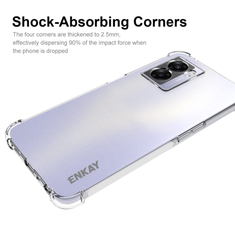 適用於 OPPO A57 5G 2022 ENKAY 透明防摔系列 四角加厚帶防滑條透明TPU手機防摔保護殼