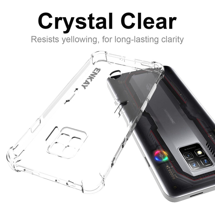 適用於中興努比亞紅魔7 Pro ENKAY 透明防摔系列 四角加厚帶防滑條透明TPU手機防摔保護殼