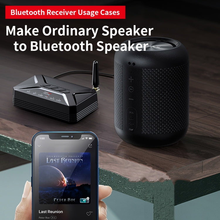 T-R22 外置天線遠距離40m藍牙音頻接收發射器二合一
