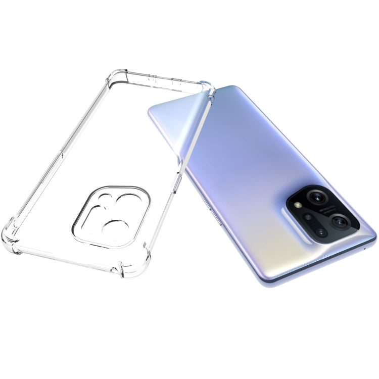 適用於OPPO Find X5 JSM 透明TPU手機氣囊防摔保護殼 帶防滑條
