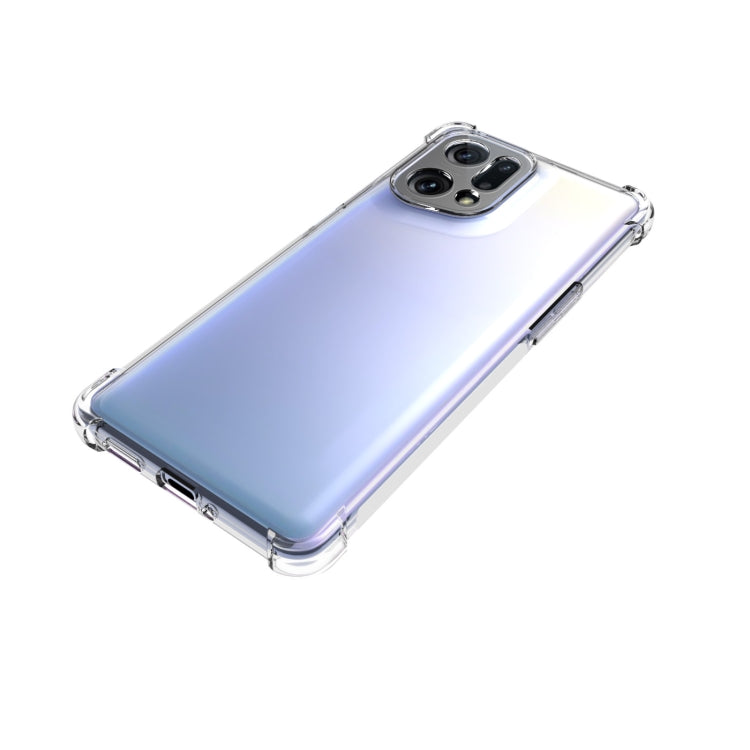 適用於OPPO Find X5 JSM 透明TPU手機氣囊防摔保護殼 帶防滑條