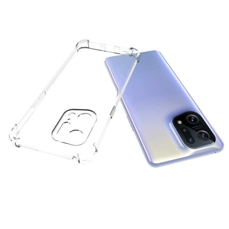 適用於OPPO Find X5 Pro JSM 透明TPU手機氣囊防摔保護殼 帶防滑條